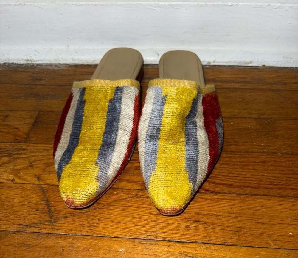 Artemis Design Co. Velvet Kilim Mules Size 38